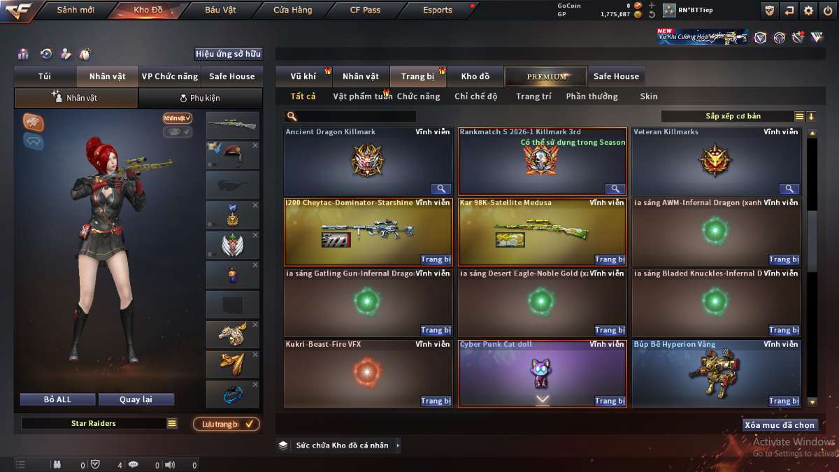 shop acc cf uy tin gia re